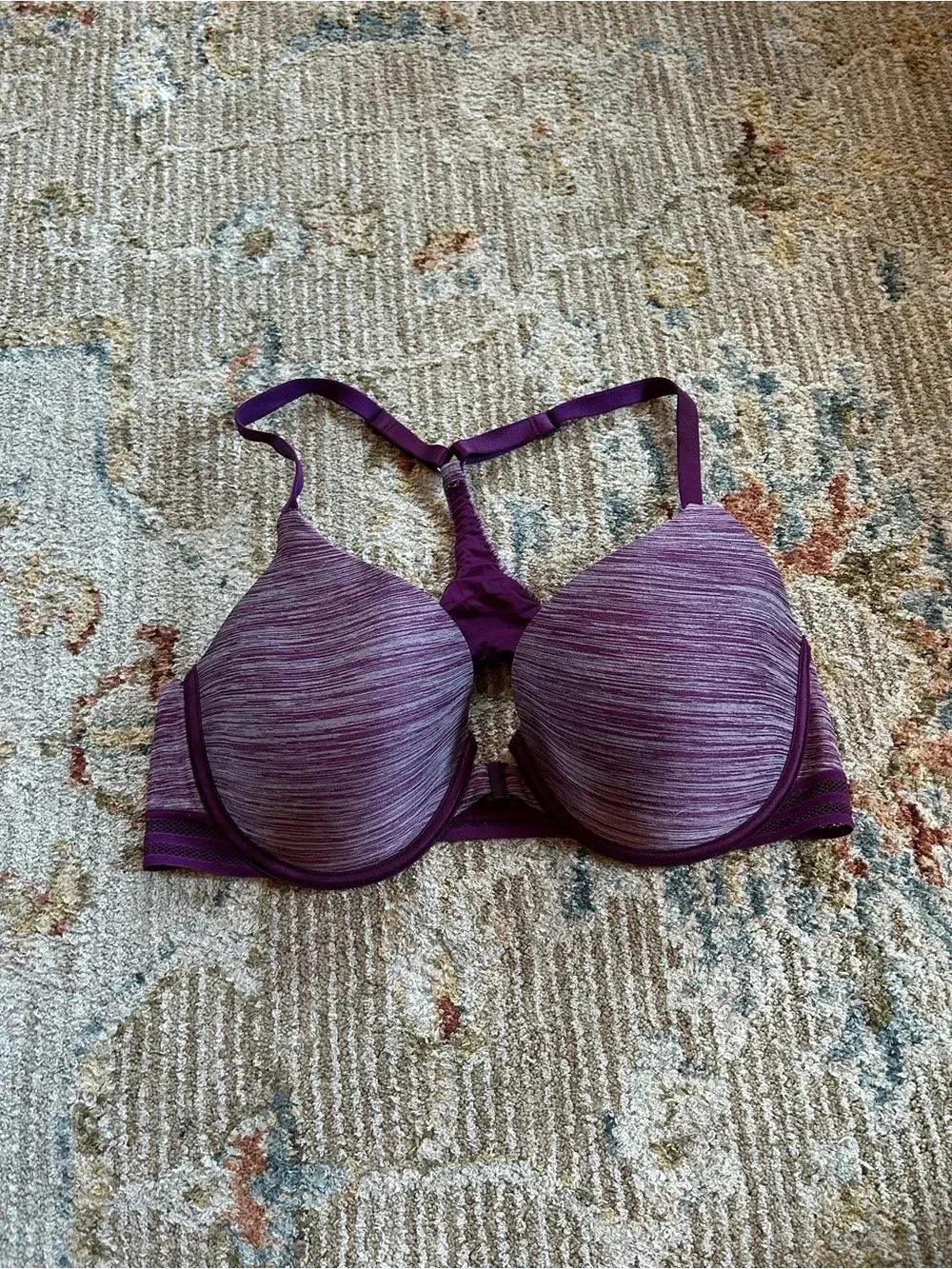 Victoria's Secret Purple Heathered Racerback Bra